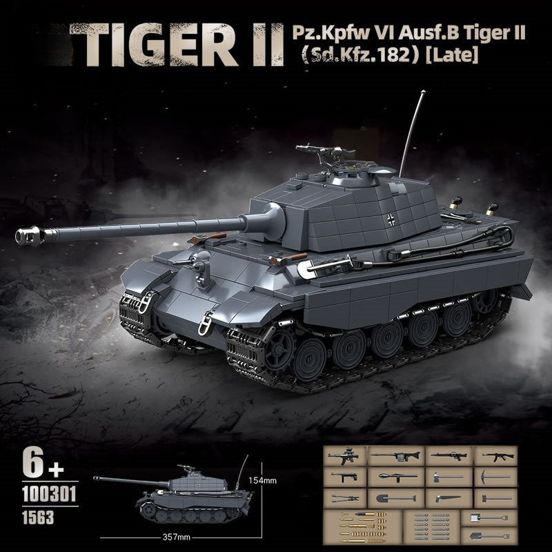 Model Kit Armored Core - WW2 Military The King Tiger Heavy