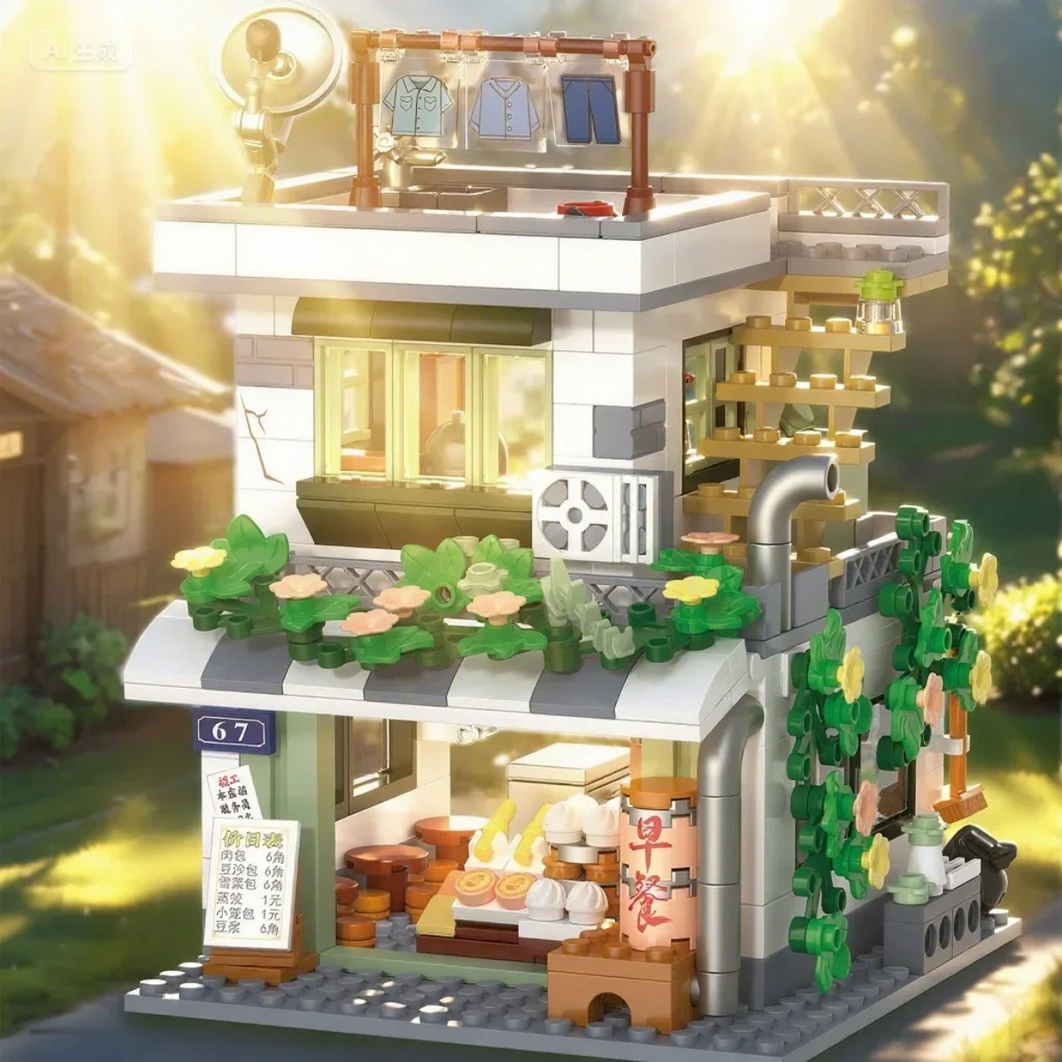 Vintage Japanese Shop Building - огляд і ціна Model Kit Japanese