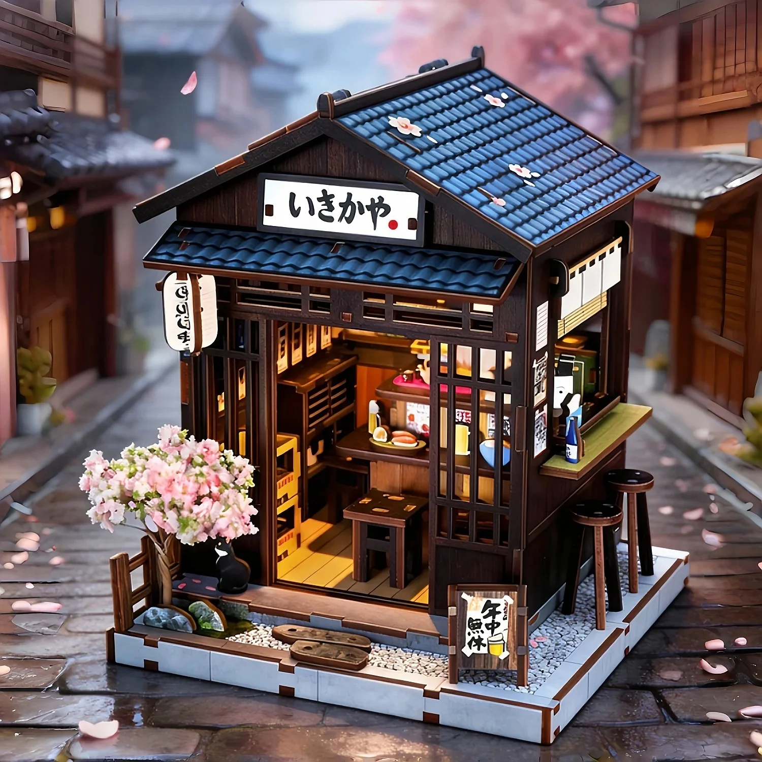 DIY Wooden Japanese Sakura Iza - огляд і ціна Model Kit Japanese