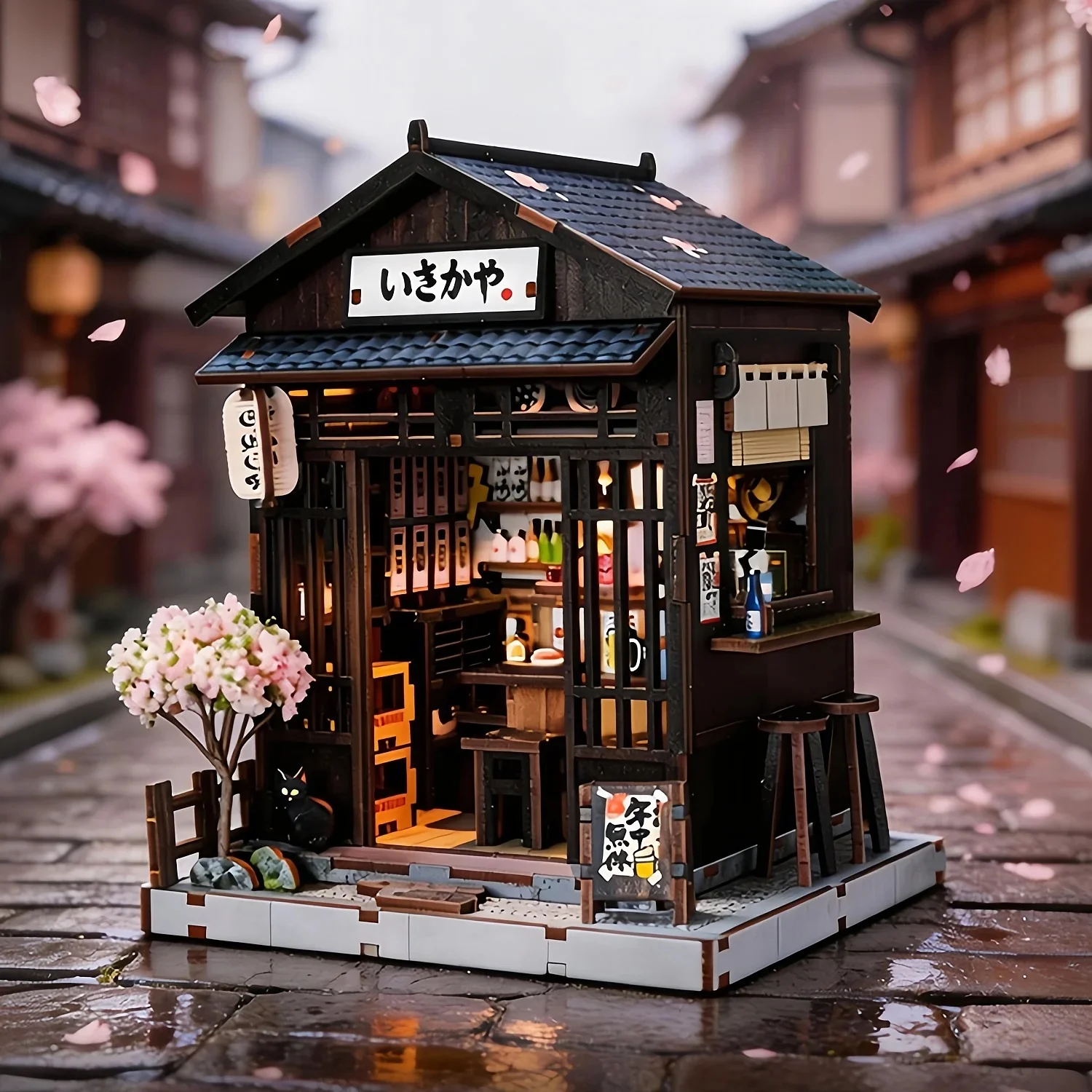 DIY Wooden Japanese Sakura Iza - огляд і ціна Model Kit Japanese